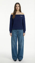 KINT WEAR OFF SHOULDER NAVY BLUE