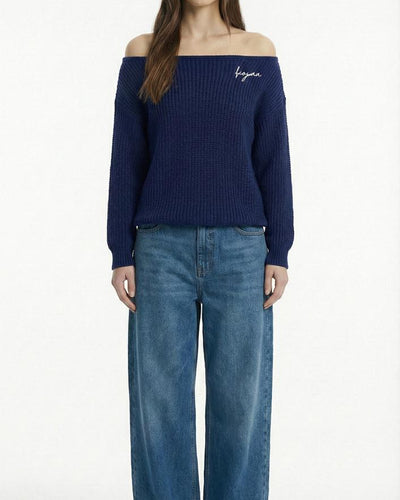 KINT WEAR OFF SHOULDER NAVY BLUE