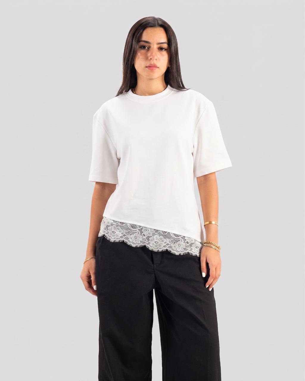 KOJA TEE LACE WHITE