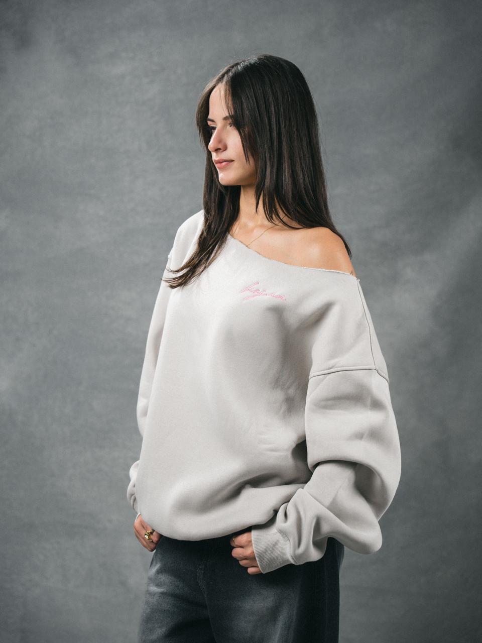 KOJAA OFF SHOULDER LIGHT GRAY