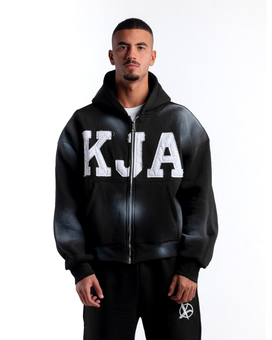 KOJAA WASHD BLACK ZIP-UP