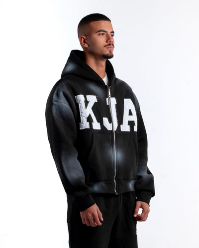 KOJAA WASHD BLACK ZIP-UP