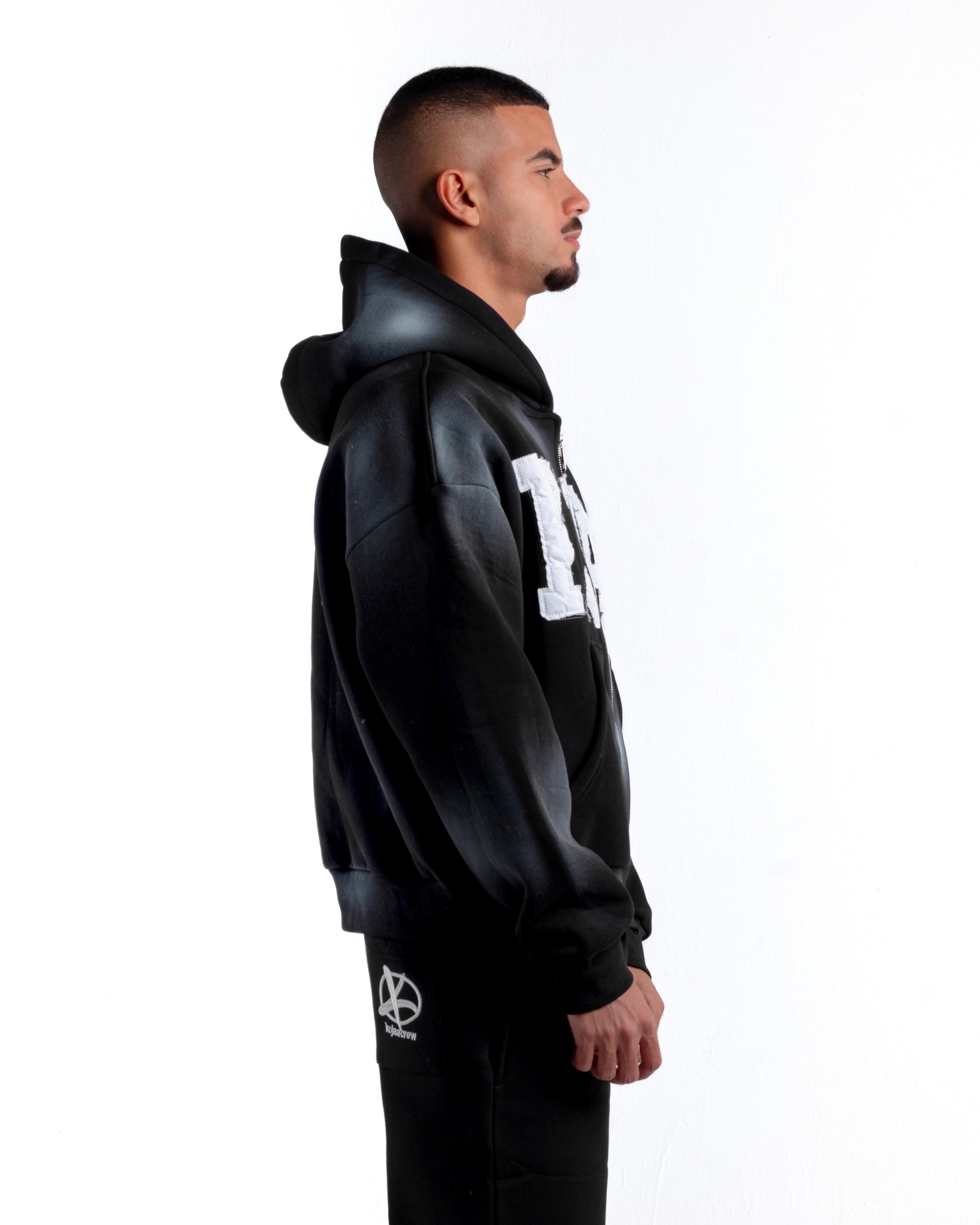 KOJAA WASHD BLACK ZIP-UP