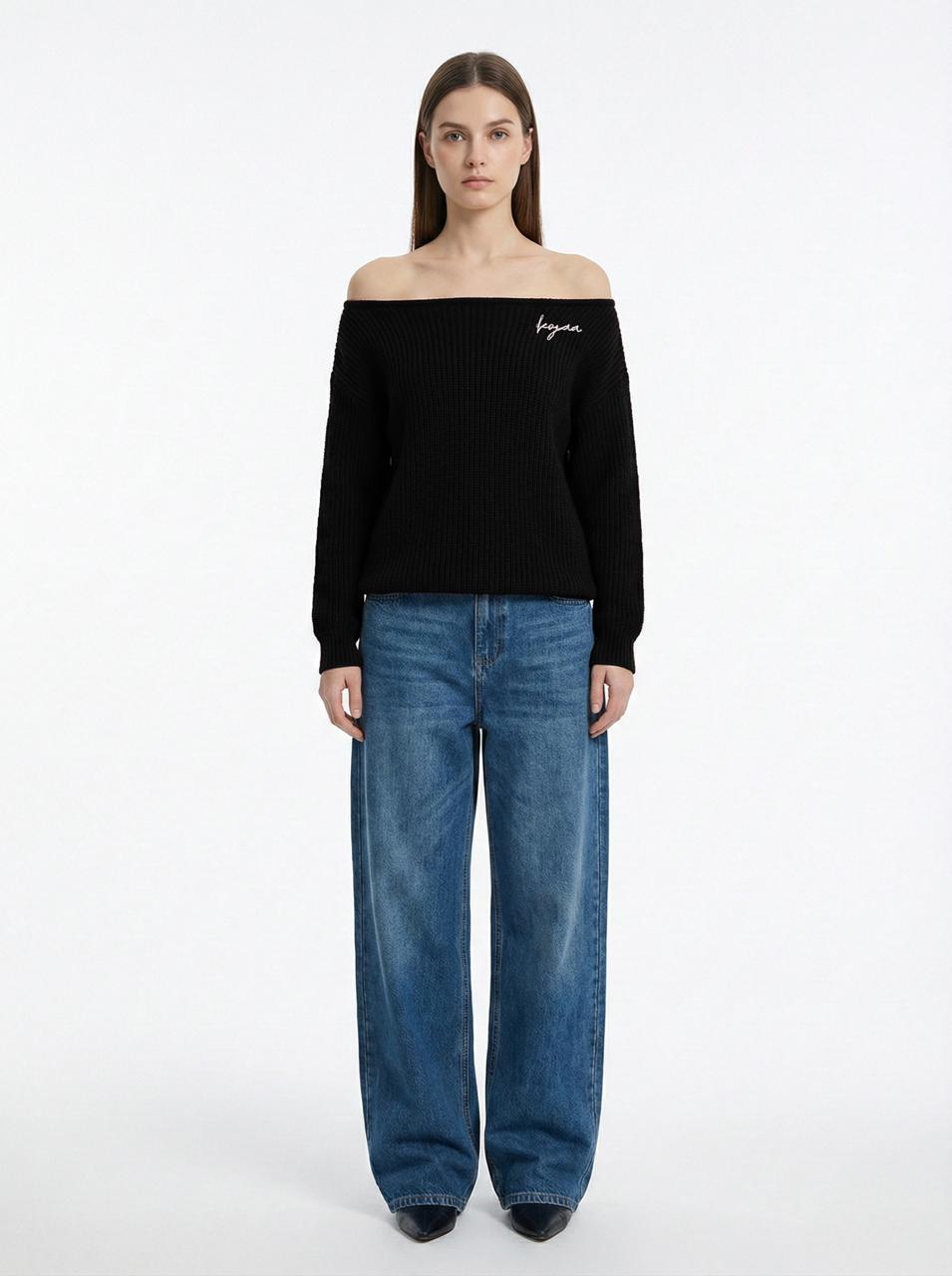 KINTWEAR OFF SHOULDER BLACK