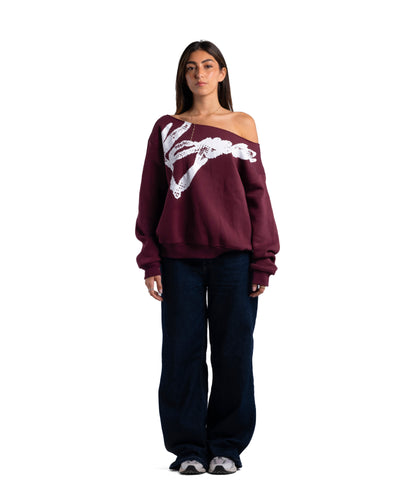 KOJAA X2 OFF SHOULDER BURGUNDY