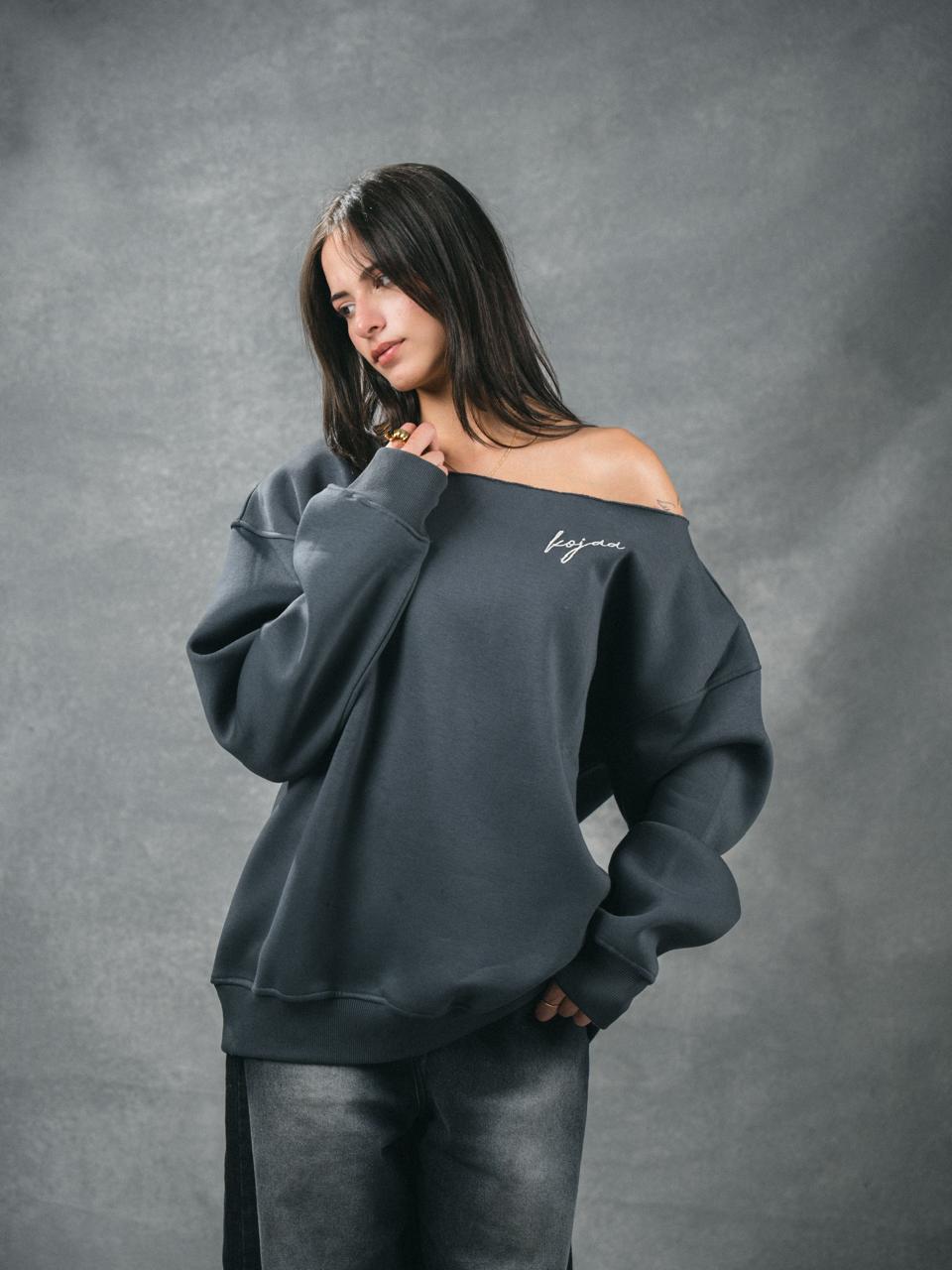 KOJAA OFF SHOULDER DARK GRAY