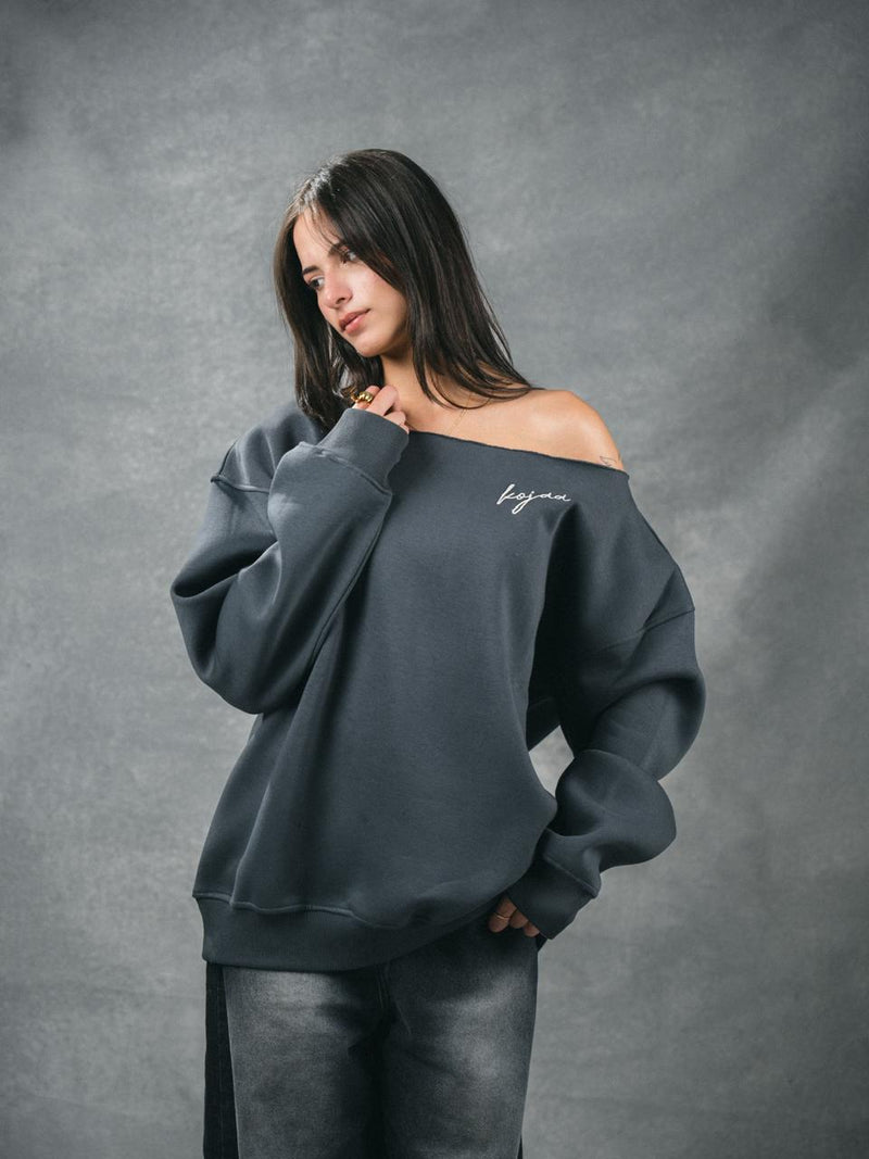 KOJAA OFF SHOULDER DARK GRAY