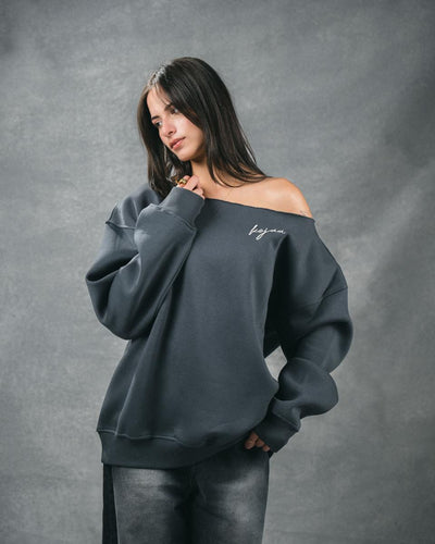 KOJAA OFF SHOULDER DARK GRAY
