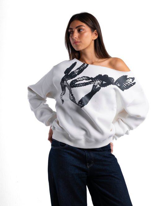 KOJAA X2 OFF SHOULDER WHITE
