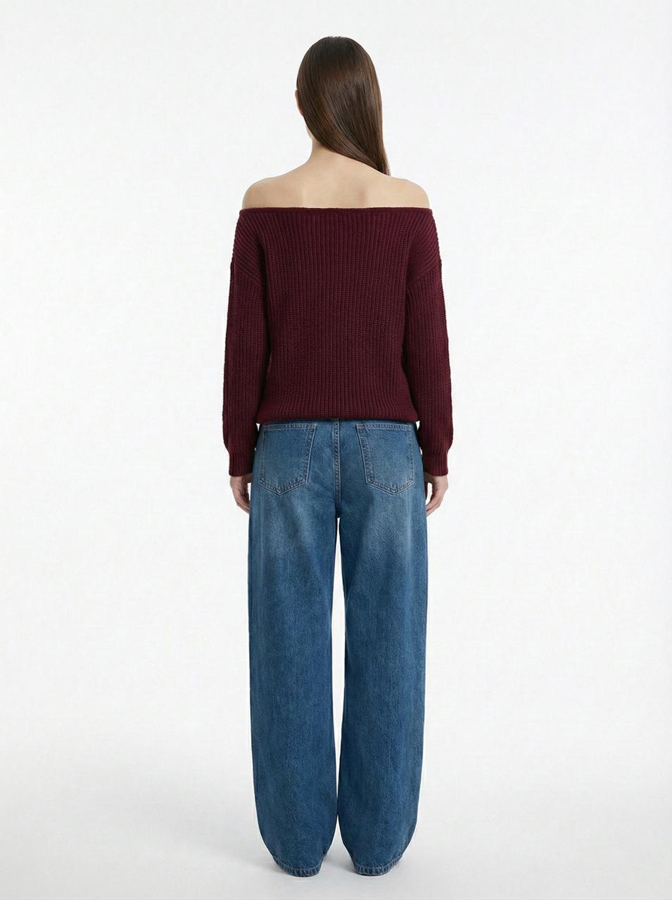 KOJAA KINTWEAR OFF SHOULDER BURGANDY