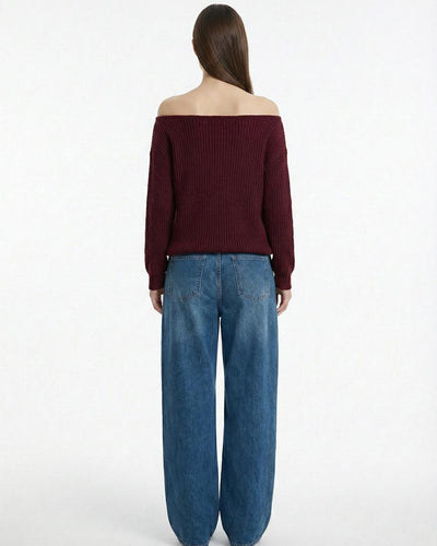 KOJAA KINTWEAR OFF SHOULDER BURGANDY