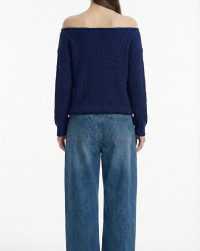 KINT WEAR OFF SHOULDER NAVY BLUE