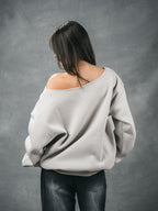 KOJAA OFF SHOULDER LIGHT GRAY