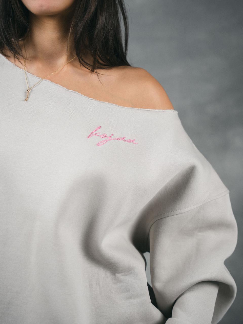 KOJAA OFF SHOULDER LIGHT GRAY