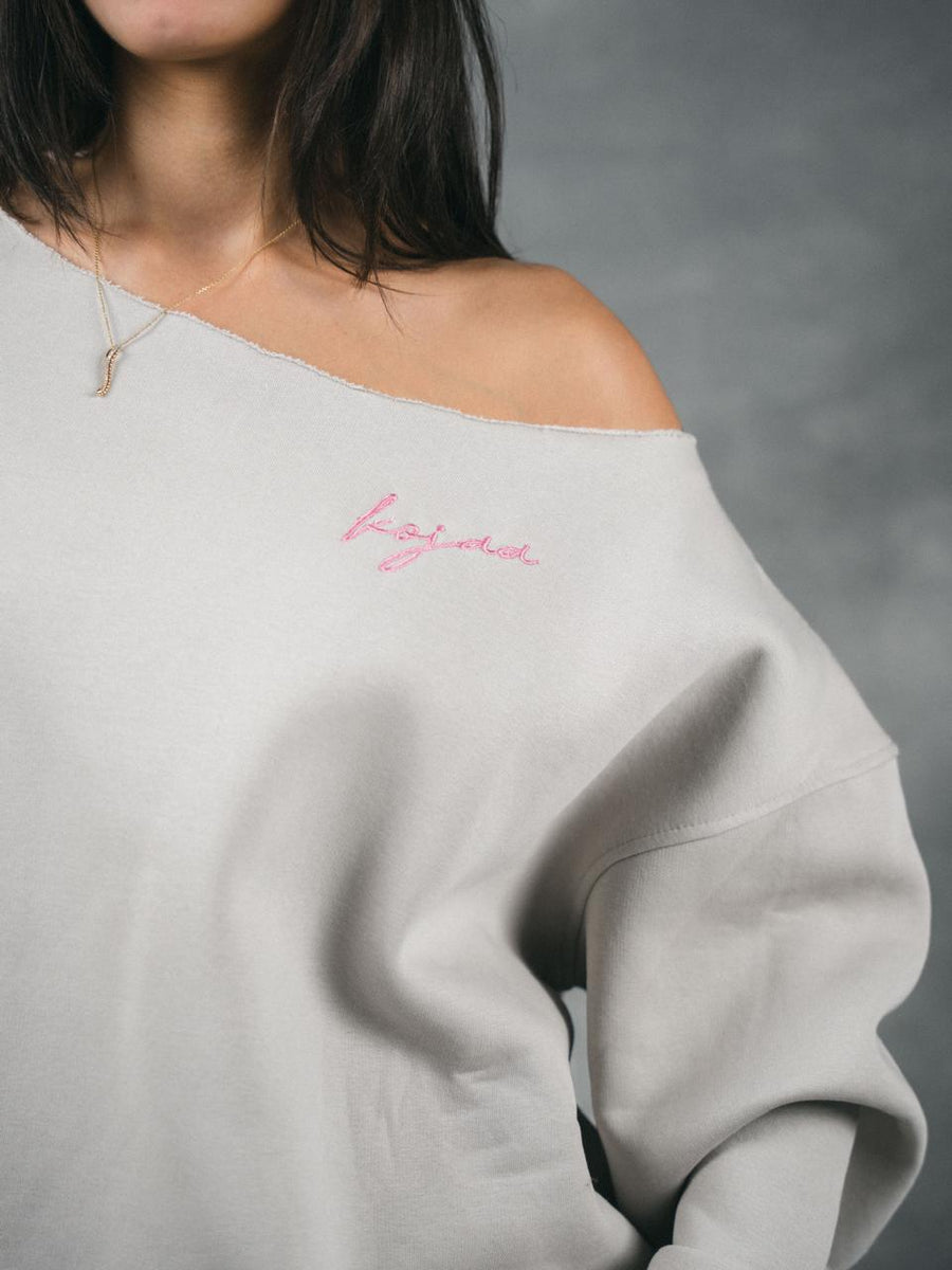 KOJAA OFF SHOULDER LIGHT GRAY