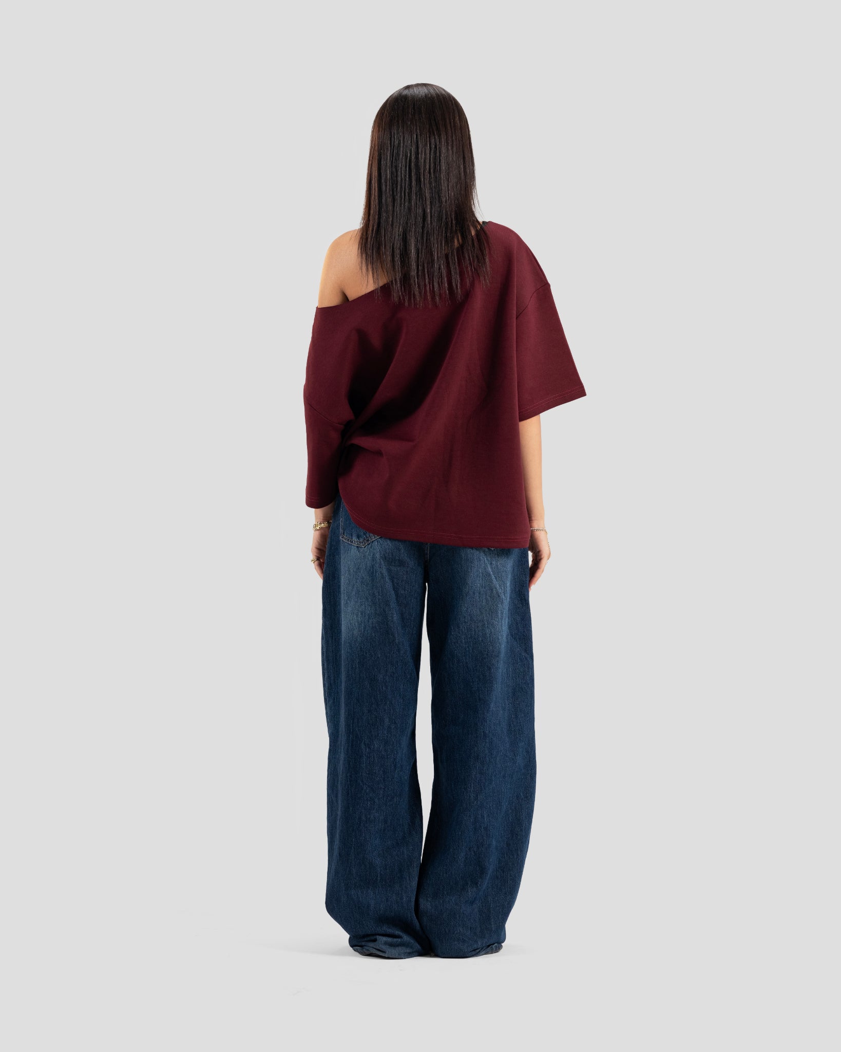 KOJAA OFF SHOULDER T2 BURGANDY