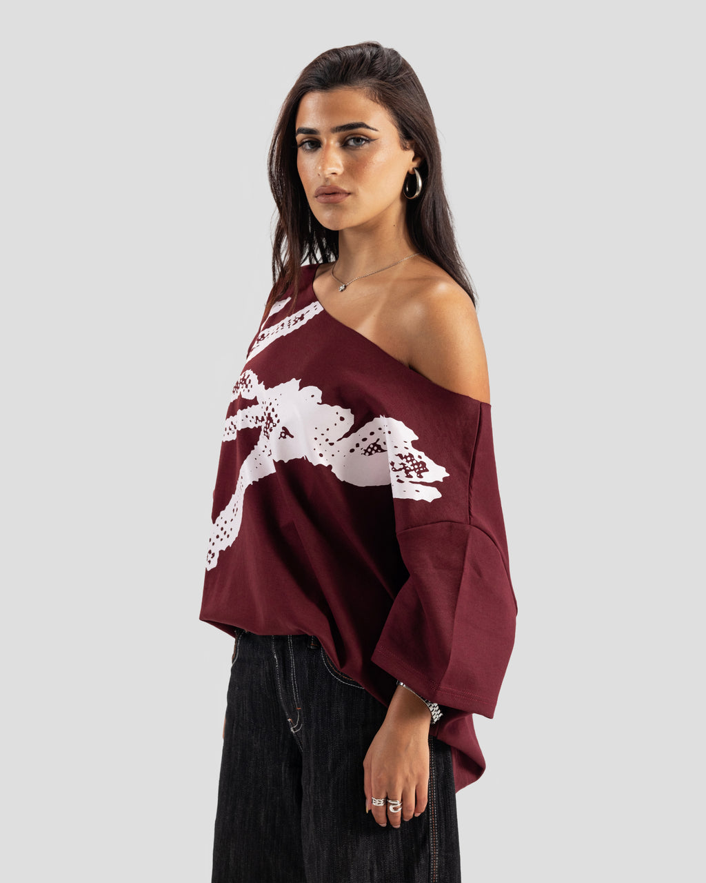 OFF SHOULDER KOJAA TT BURGANDY