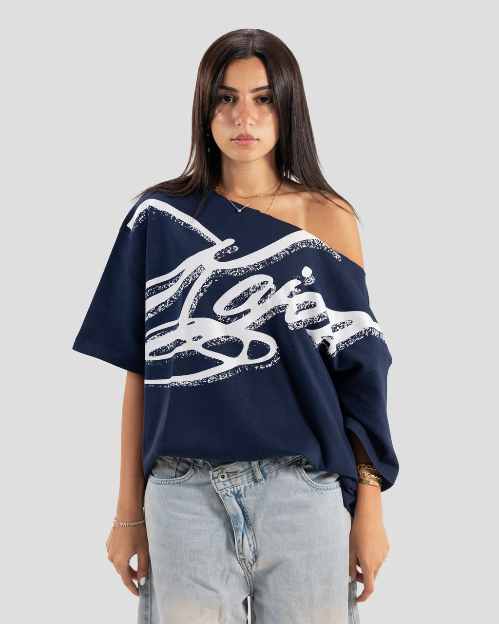 KOJAA OFF SHOULDER T2 NAVY BLUE