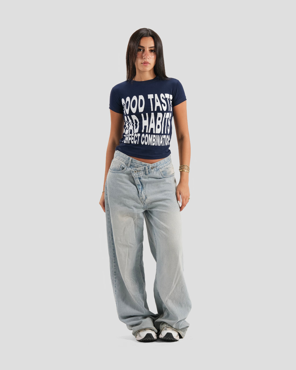 GOOD TASTE BABY TEE NAVY