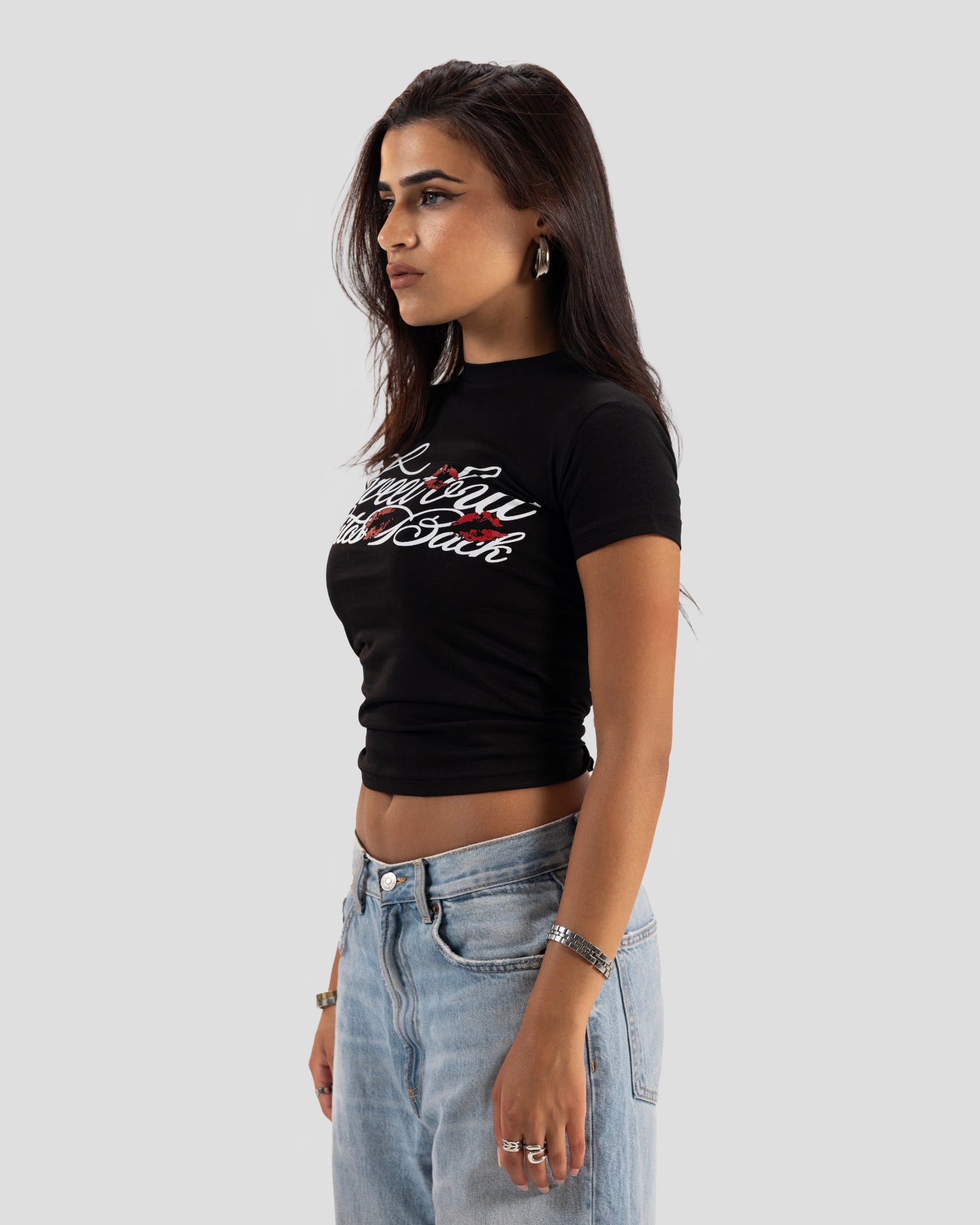 BABY TEE KISSES BLACK