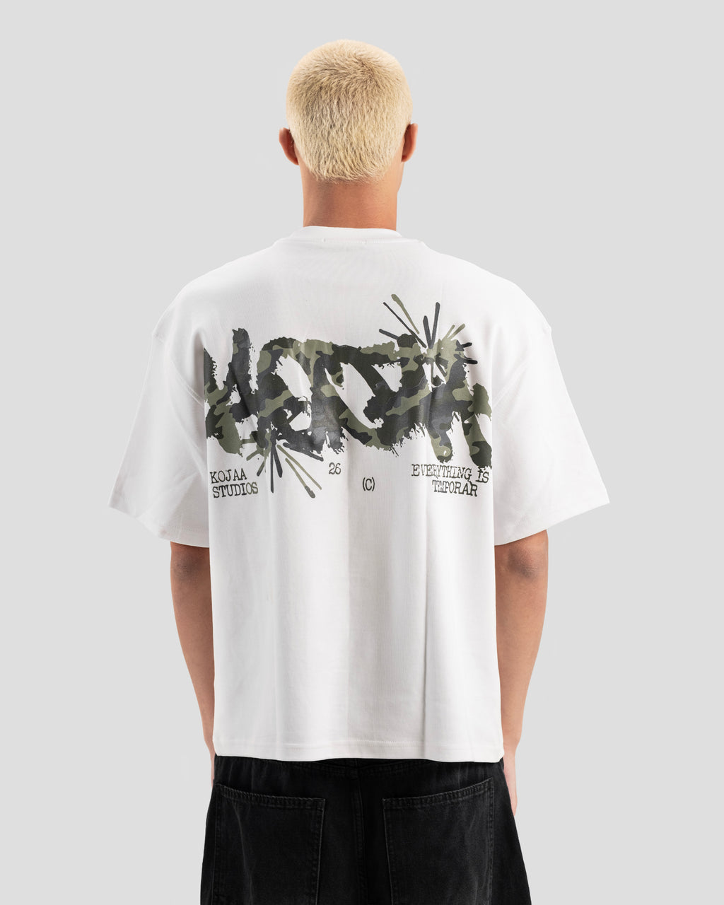 TEE KOJAA STUDIOS 26 CAMO WHITE