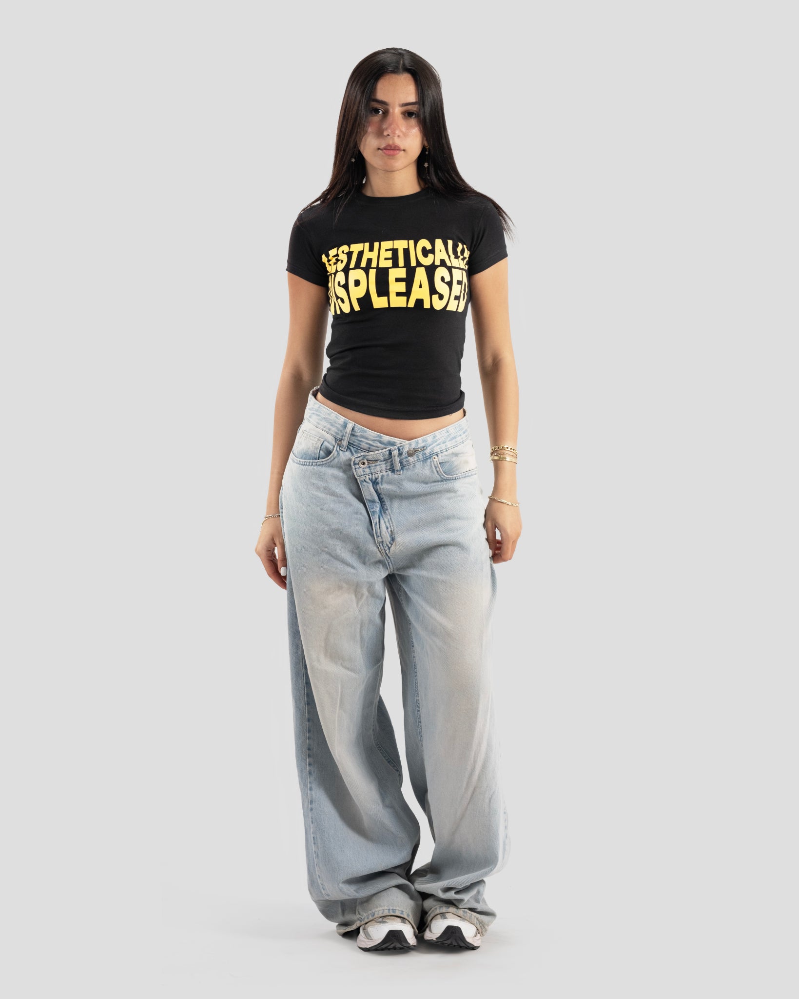 DISPLEASED BABY TEE BLACK