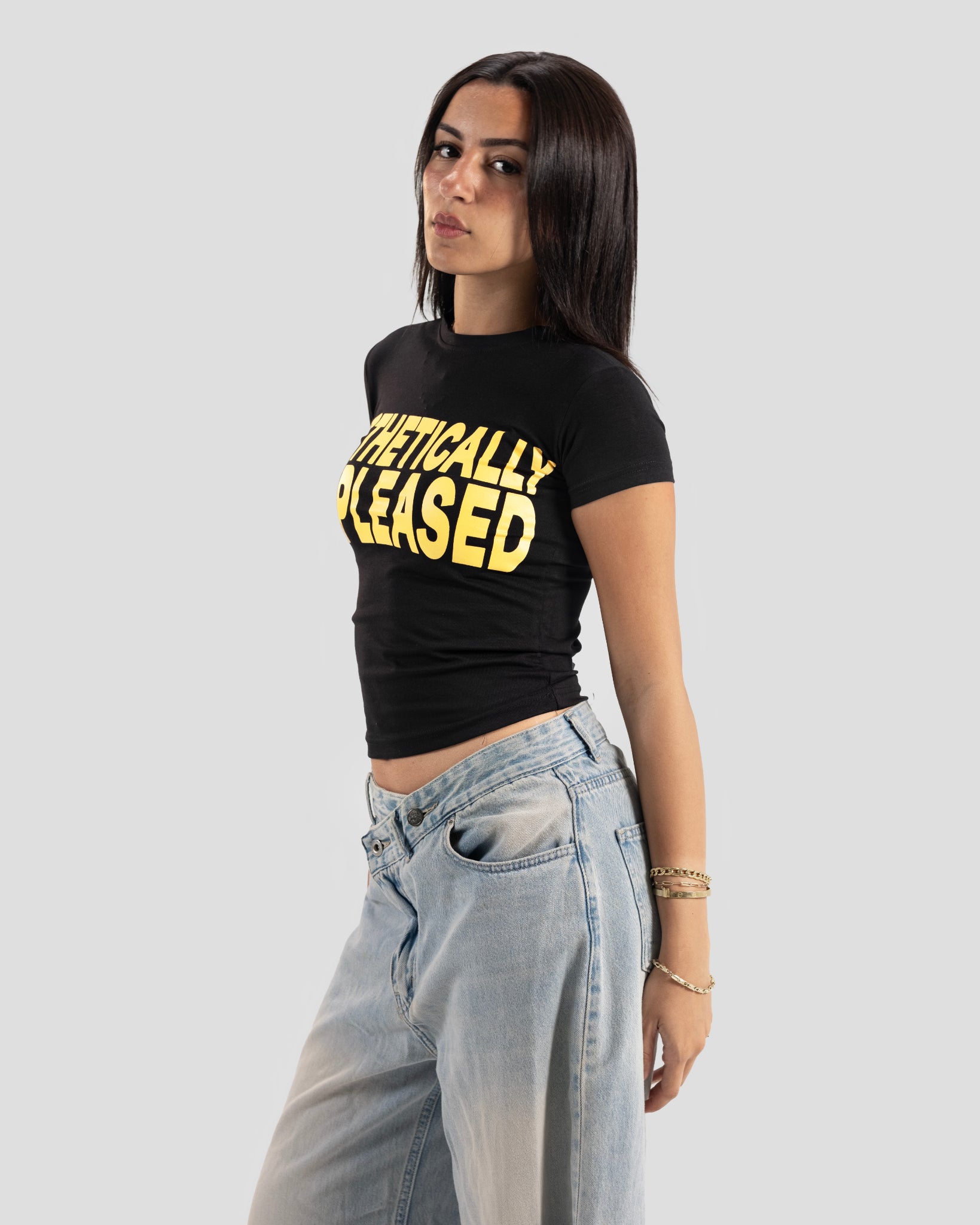 DISPLEASED BABY TEE BLACK