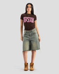 DISPLEASED BABY TEE BRWON