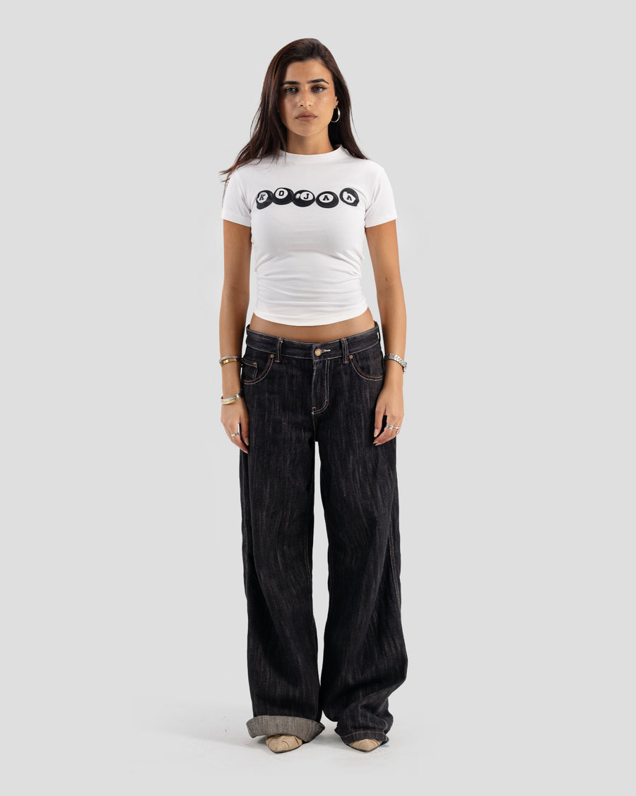BABY TEE BILLIARDS WHITE