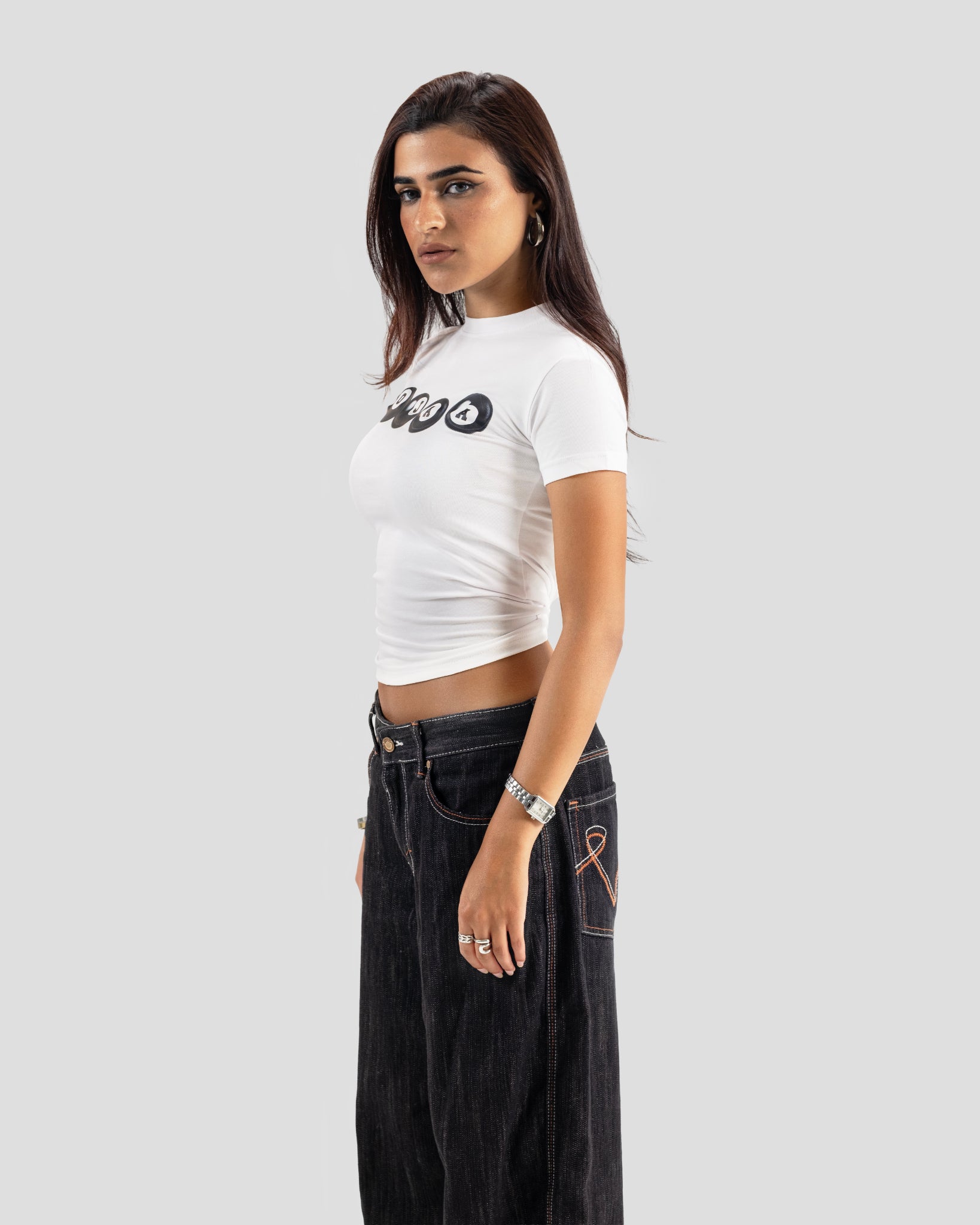 BABY TEE BILLIARDS WHITE