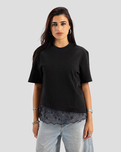 TEE KOJA LACE BLACK