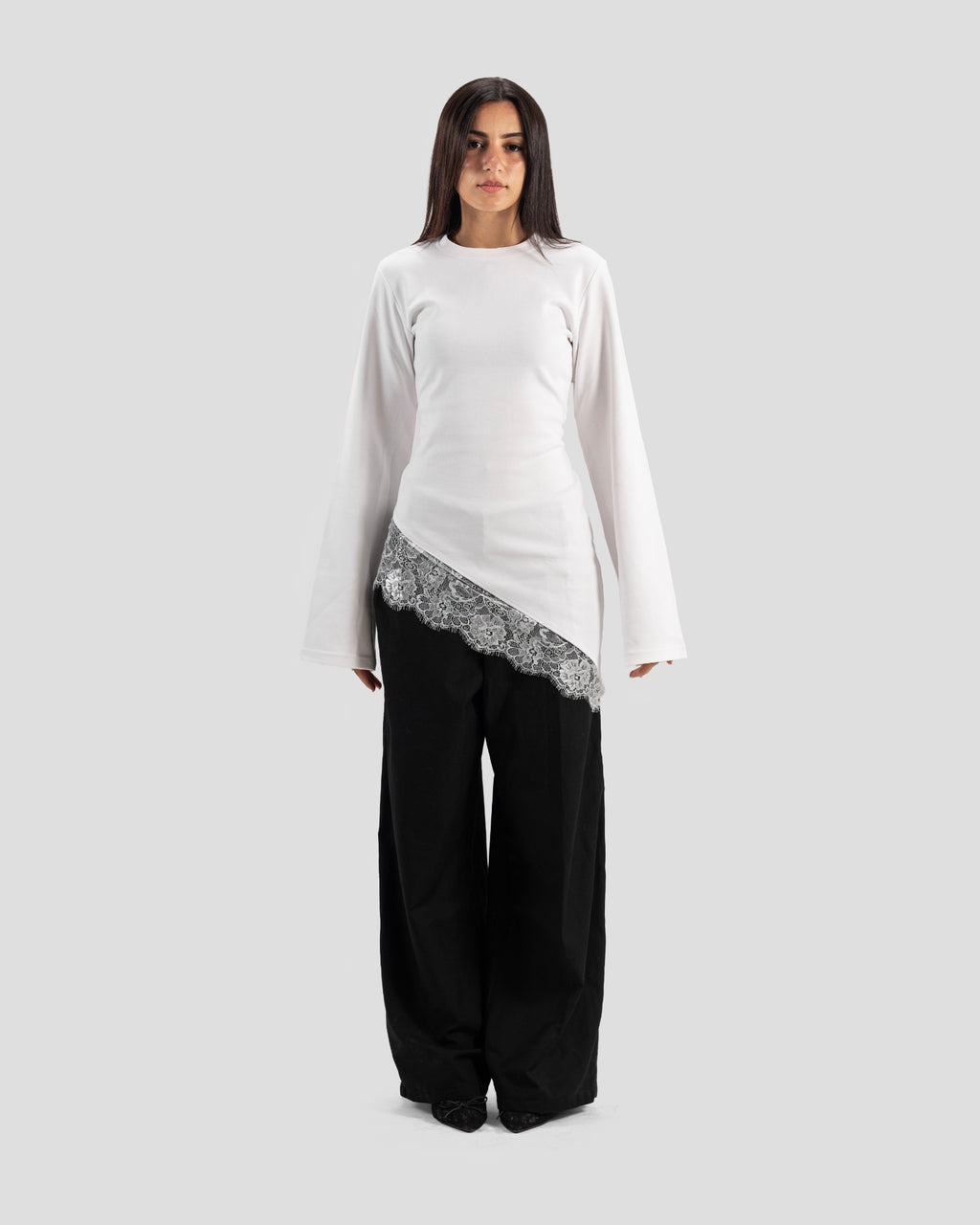 KOJAA TEE LACE HIJAB WHITE