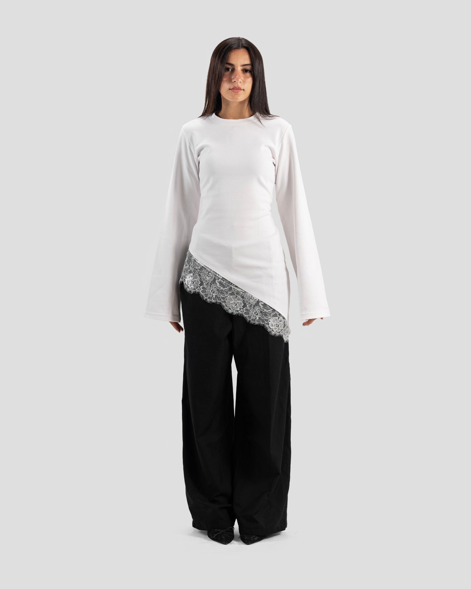 KOJAA TEE LACE HIJAB WHITE