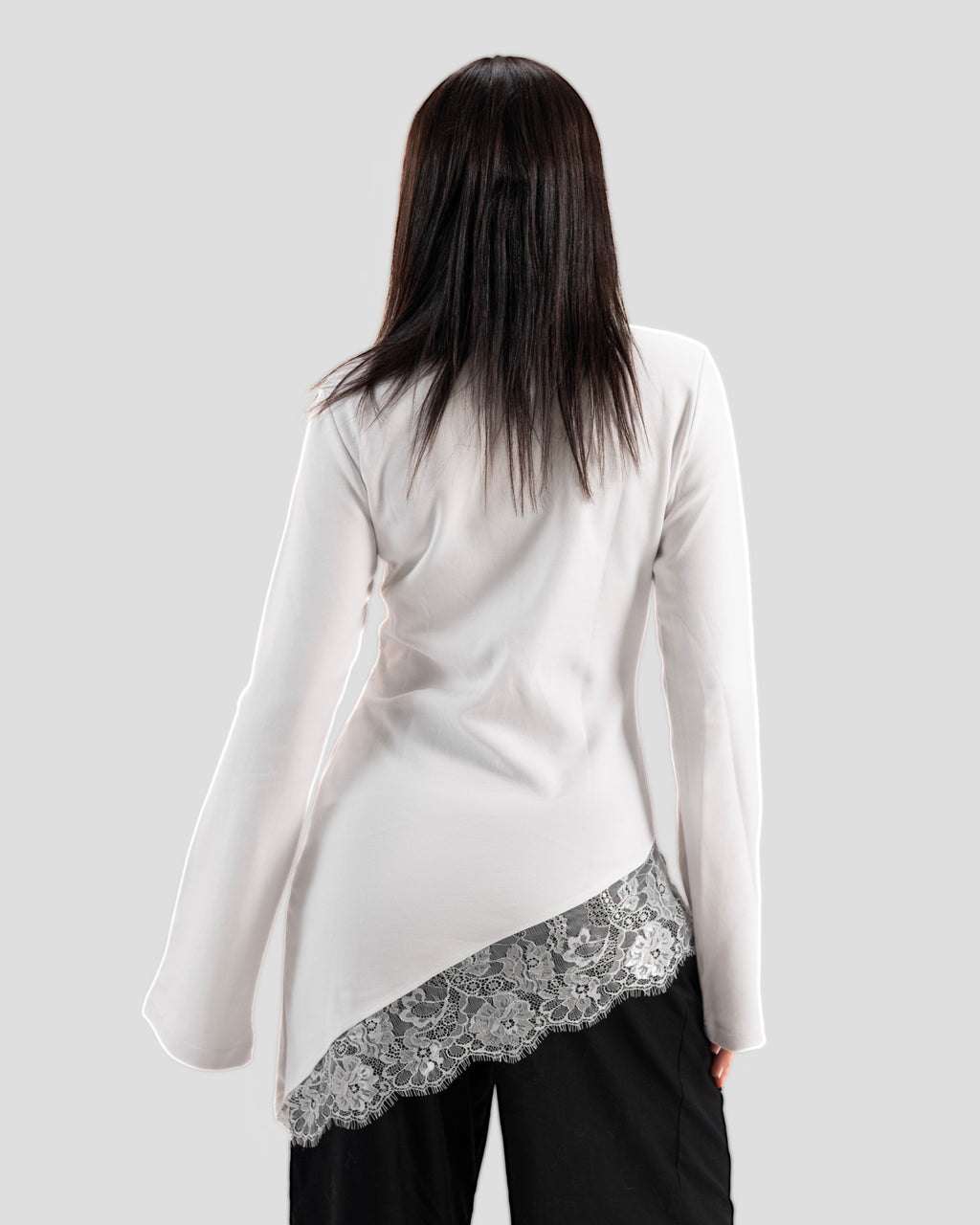 KOJAA TEE LACE HIJAB WHITE