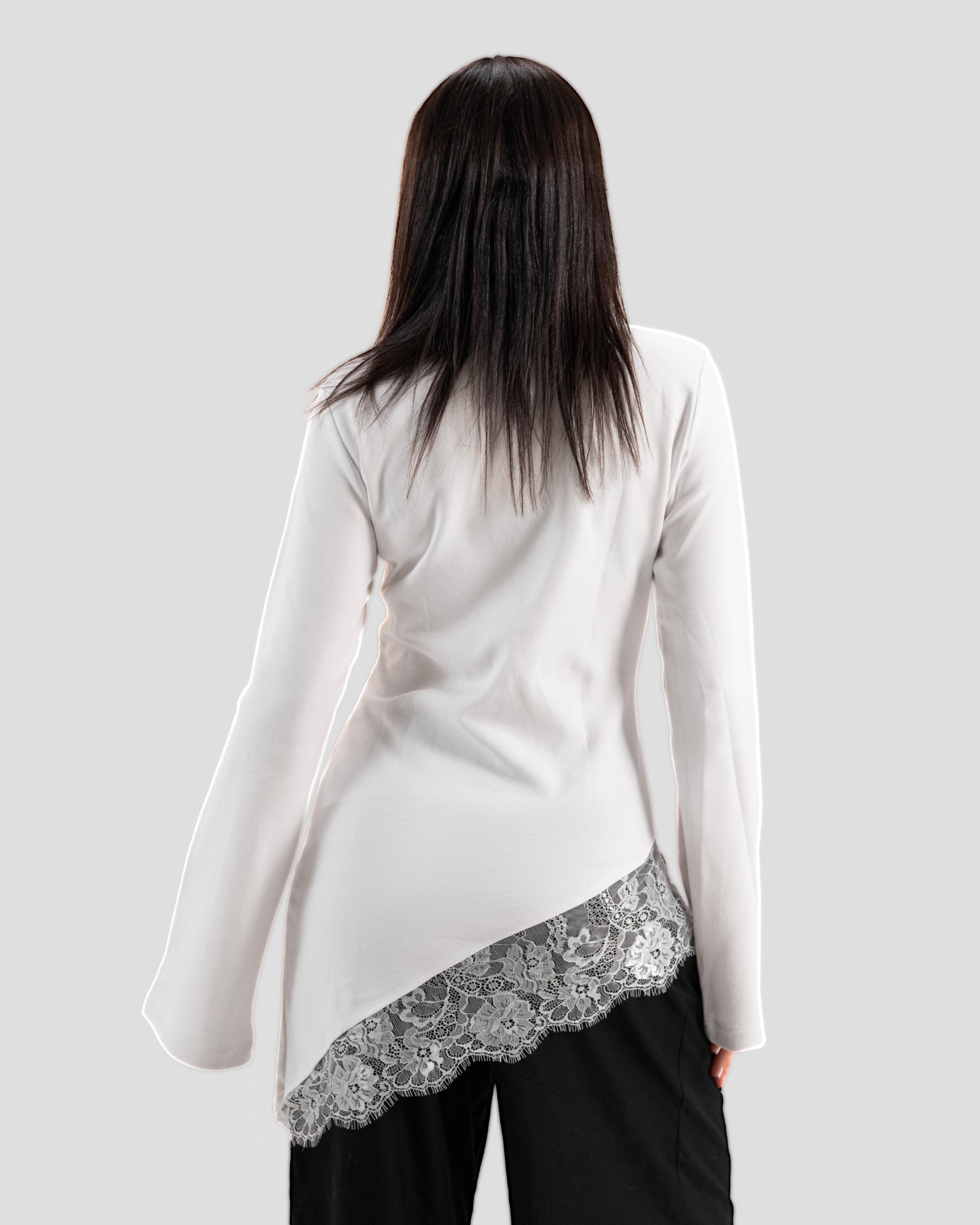 KOJAA TEE LACE HIJAB WHITE
