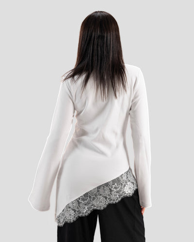 KOJAA TEE LACE HIJAB WHITE