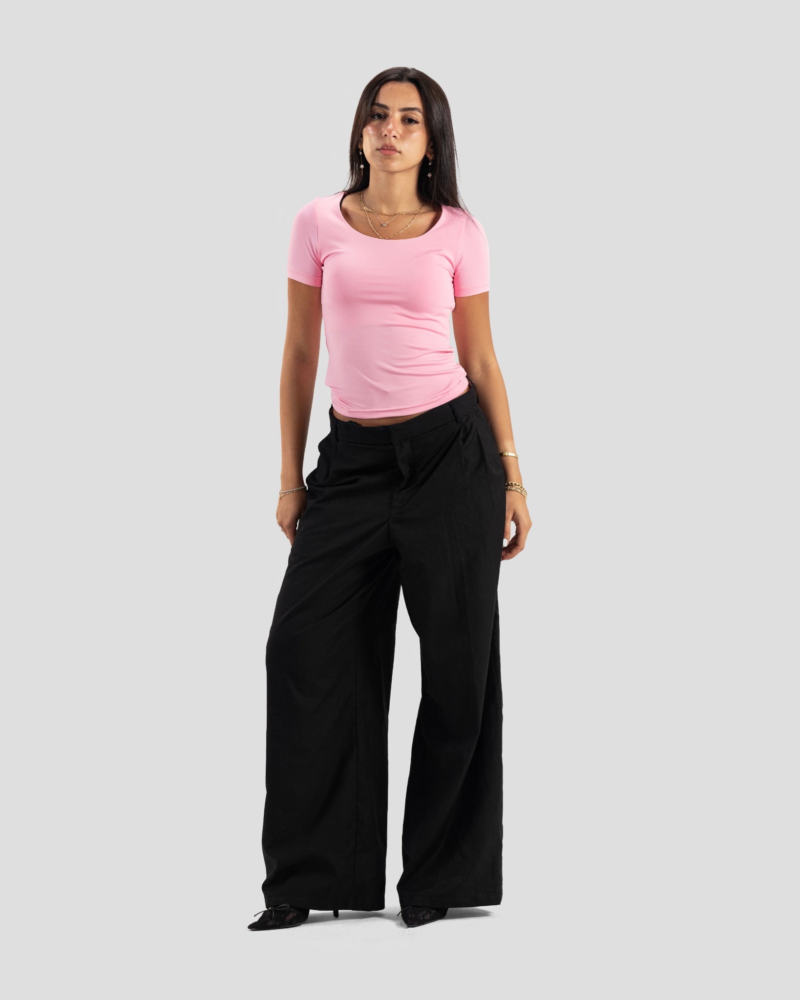 TOP KOJAA SQUARE BASIC PINK