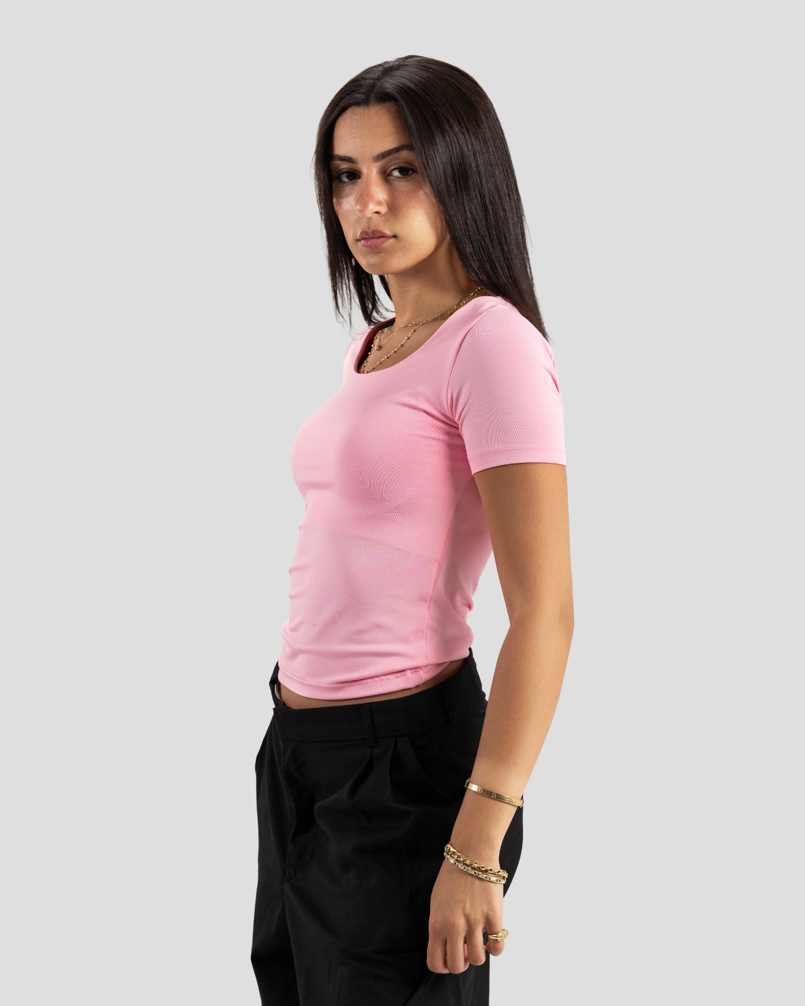 TOP KOJAA SQUARE BASIC PINK