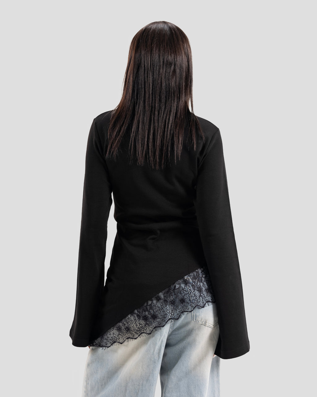 KOJAA TEE LACE HIJAB BLACK