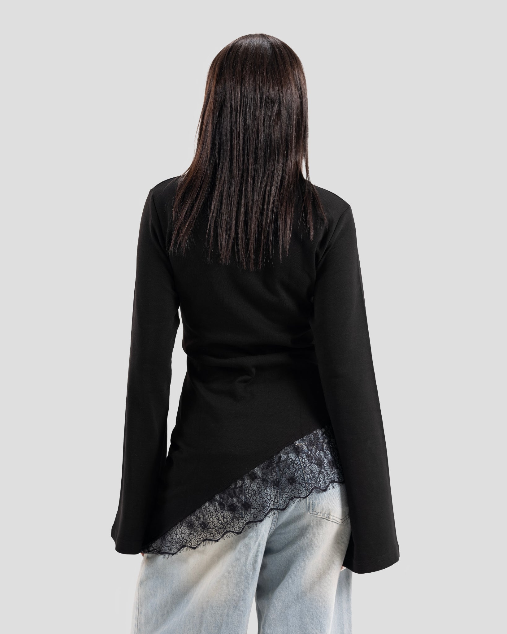 KOJAA TEE LACE HIJAB BLACK