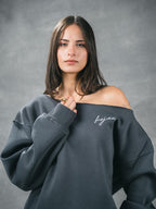 KOJAA OFF SHOULDER DARK GRAY