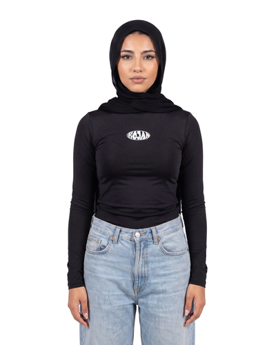 KOJAA LONG SLEEVE HIJAB BLACK