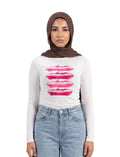 BABY TEE CARS HIJAB WHITE