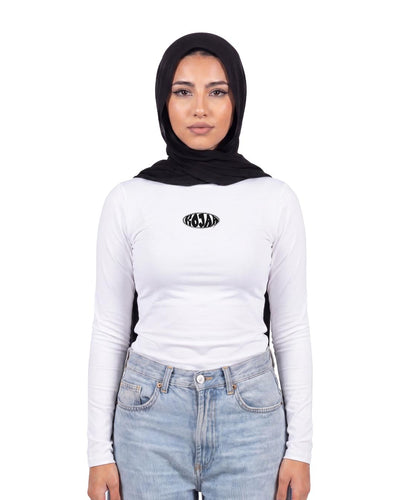 KOJAA TOP HIJAB WHITE  LONG SLEEVE