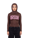 BABY TEE DISPLEASED HIJAB BROWN